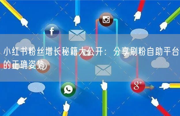 小红书粉丝增长秘籍大公开：分享刷粉自助平台的正确姿势